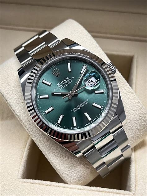 rolex day date green 41mm|2020 41mm rolex datejust.